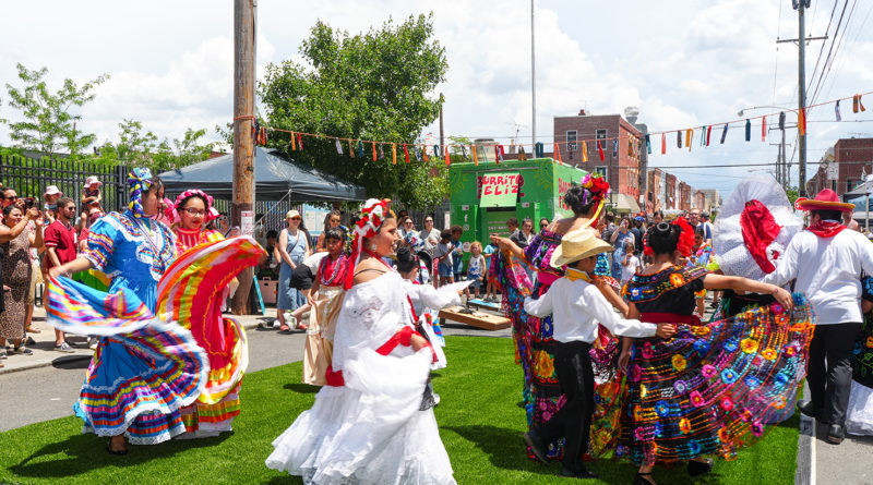 Local Mexican folk dance group Nuuxakun perform at the B[L]OK Party in 2023.